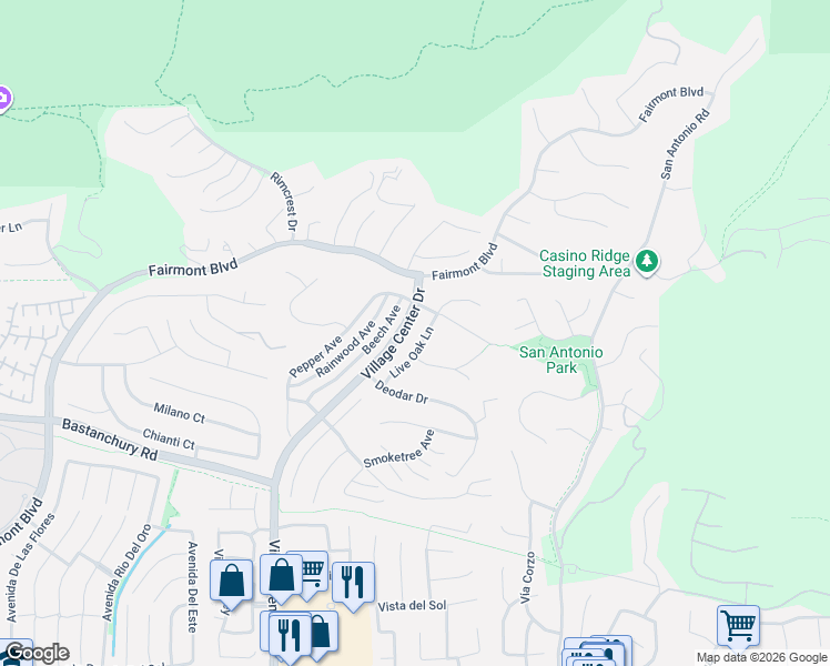 map of restaurants, bars, coffee shops, grocery stores, and more near 20631 Mirkwood Run in Yorba Linda