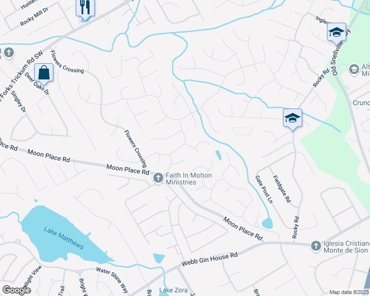 map of restaurants, bars, coffee shops, grocery stores, and more near 959 Vendue Drive in Lawrenceville