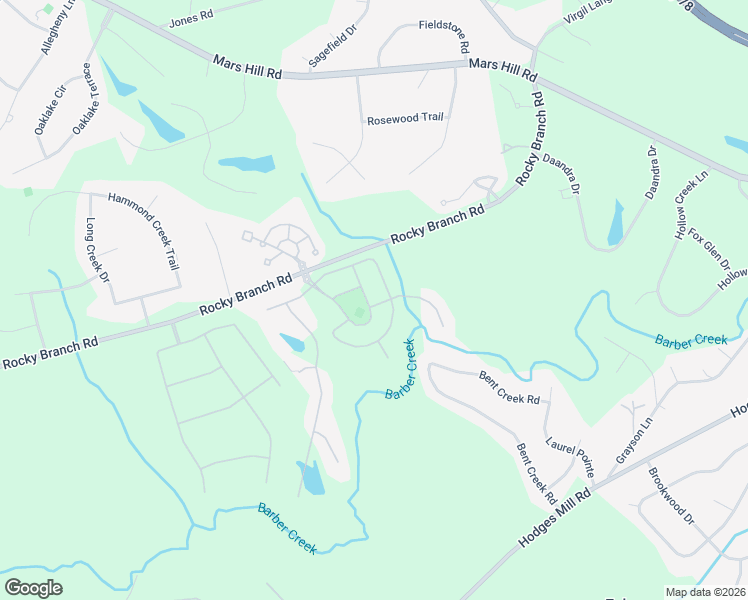 map of restaurants, bars, coffee shops, grocery stores, and more near 1120 Rowan Oak Circle in Bogart
