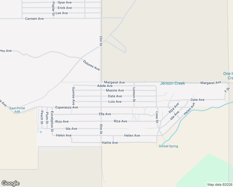 map of restaurants, bars, coffee shops, grocery stores, and more near 52102 Date Avenue in Cabazon