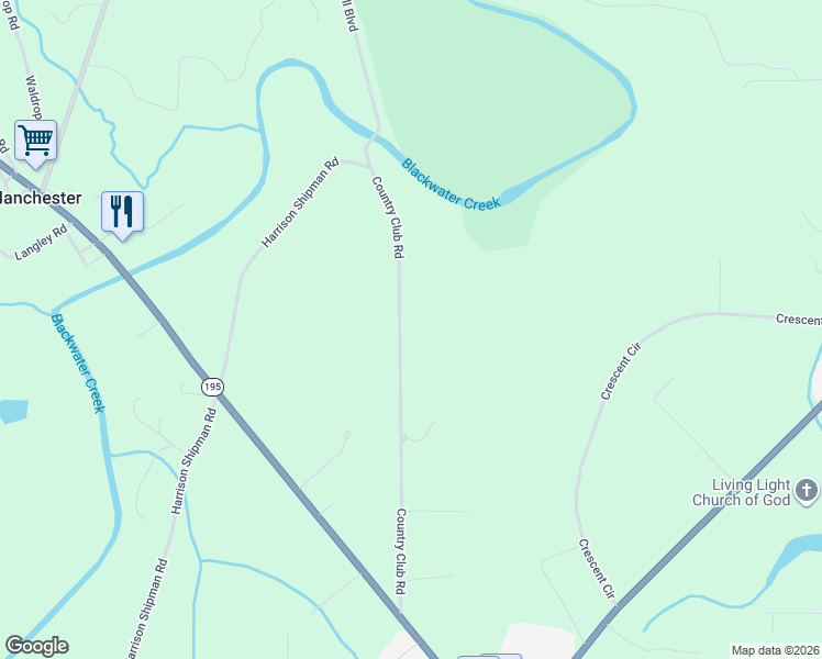 map of restaurants, bars, coffee shops, grocery stores, and more near 636 Country Club Road in Jasper