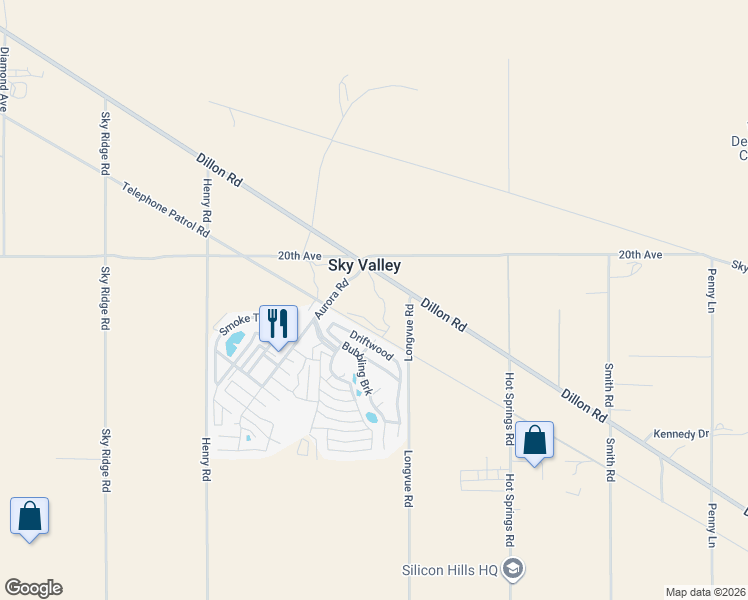 map of restaurants, bars, coffee shops, grocery stores, and more near in Desert Hot Springs