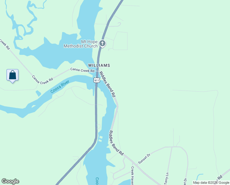 map of restaurants, bars, coffee shops, grocery stores, and more near 211 Riddles Bend Road in Rainbow City