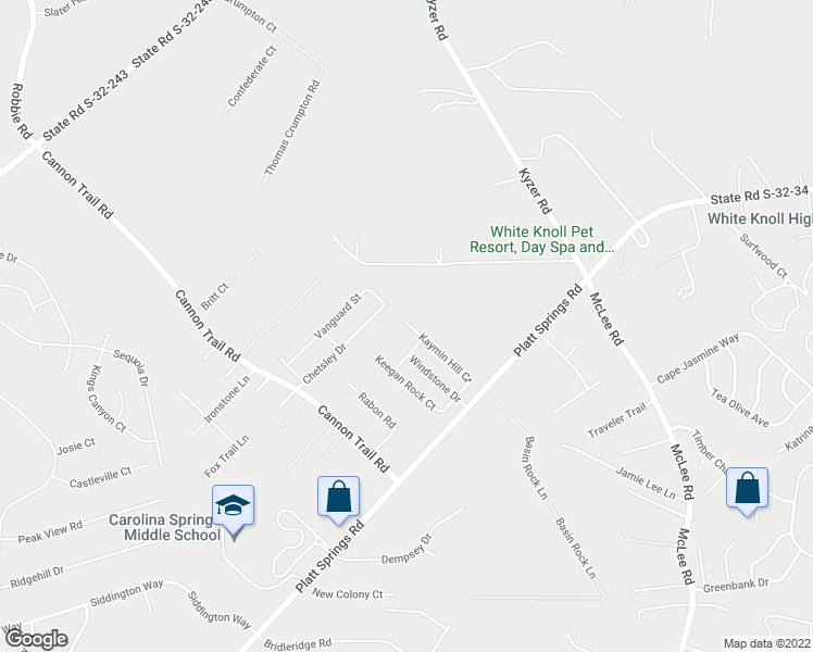 map of restaurants, bars, coffee shops, grocery stores, and more near 326 Keegan Rock Court in Lexington