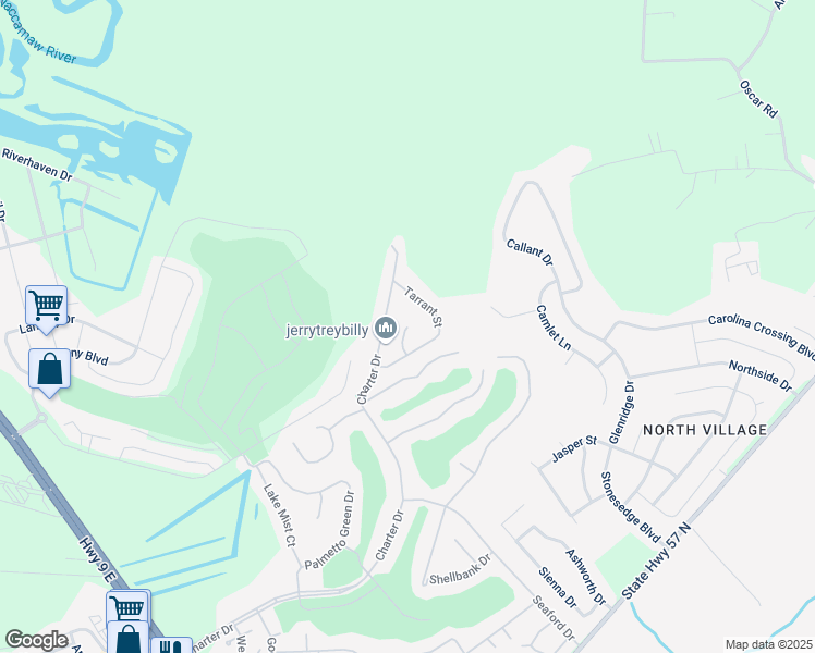 map of restaurants, bars, coffee shops, grocery stores, and more near 669 Lantern Court in Longs