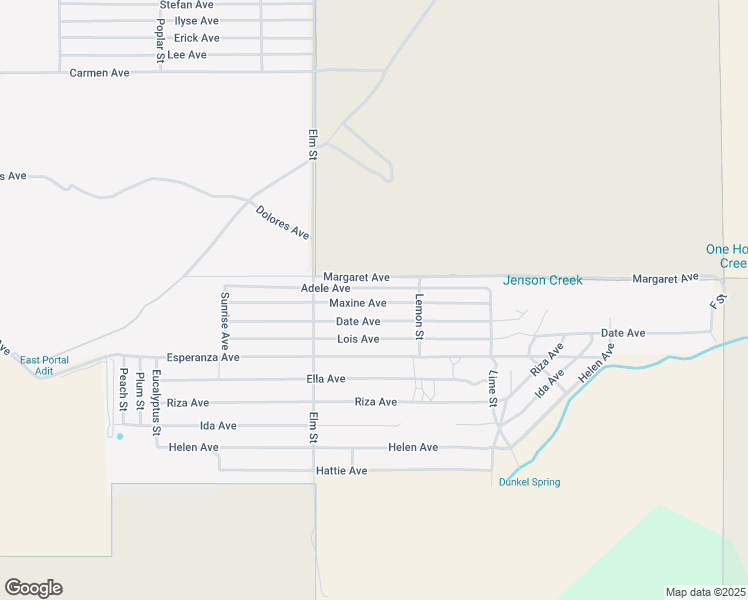 map of restaurants, bars, coffee shops, grocery stores, and more near Maxine Avenue in Cabazon