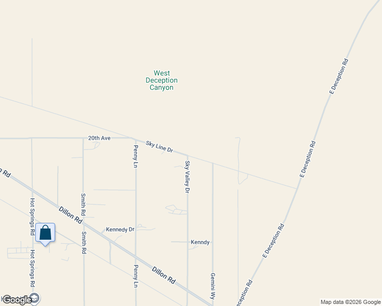 map of restaurants, bars, coffee shops, grocery stores, and more near 75760 Sky Line Drive in Desert Hot Springs