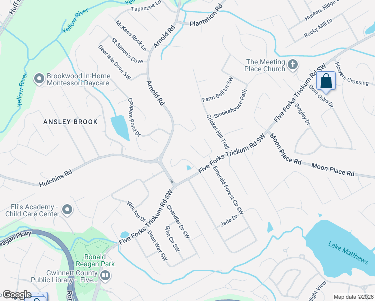 map of restaurants, bars, coffee shops, grocery stores, and more near 770 Rosa Drive in Lawrenceville