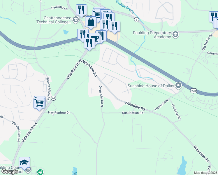 map of restaurants, bars, coffee shops, grocery stores, and more near 67 Silverleaf Lane in Dallas