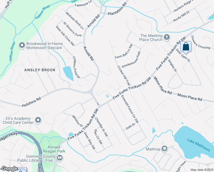 map of restaurants, bars, coffee shops, grocery stores, and more near 770 Rosa Drive in Lawrenceville