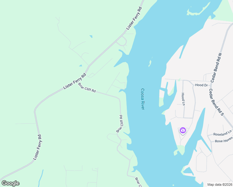 map of restaurants, bars, coffee shops, grocery stores, and more near 1546 Briar Cliff Road in Rainbow City