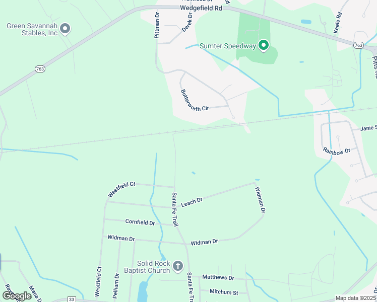 map of restaurants, bars, coffee shops, grocery stores, and more near 680 Santa Fe Trail in Sumter