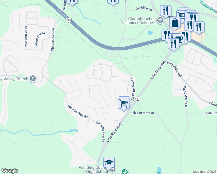 map of restaurants, bars, coffee shops, grocery stores, and more near 409 Ivy Terrace Drive in Dallas