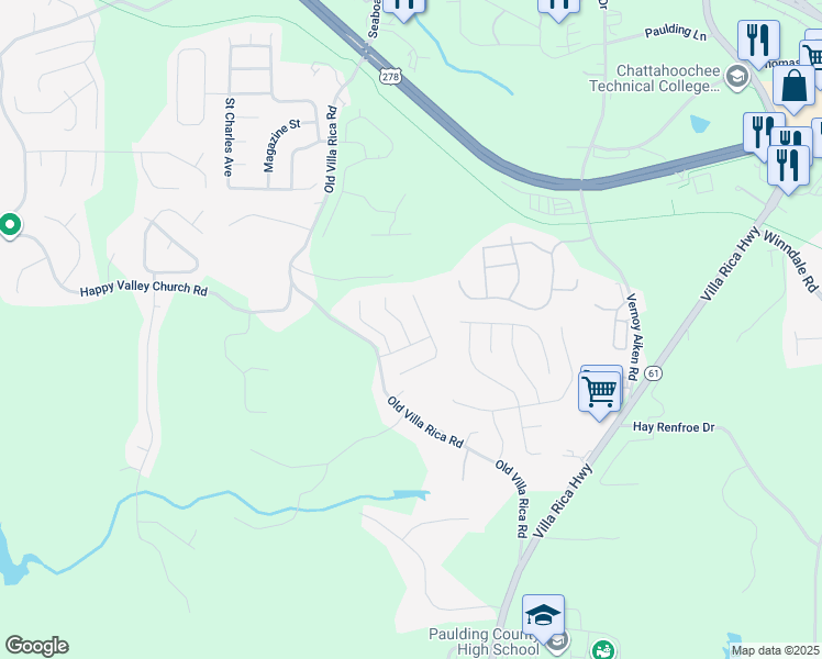 map of restaurants, bars, coffee shops, grocery stores, and more near 102 Andrews Court in Dallas