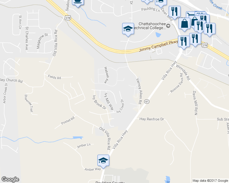 map of restaurants, bars, coffee shops, grocery stores, and more near 409 Ivy Terrace Drive in Dallas