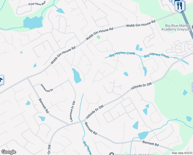 map of restaurants, bars, coffee shops, grocery stores, and more near 868 Cork Oak Lane in Lawrenceville