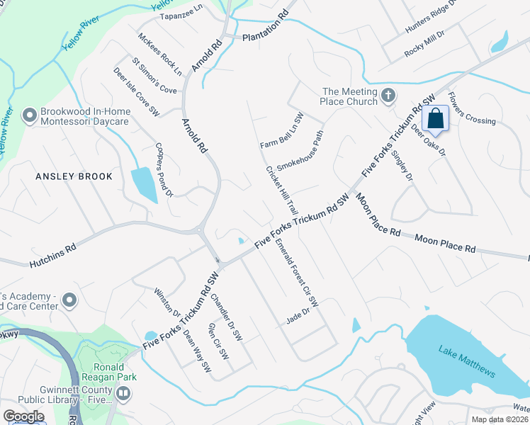 map of restaurants, bars, coffee shops, grocery stores, and more near 641 Rosa Drive in Lawrenceville