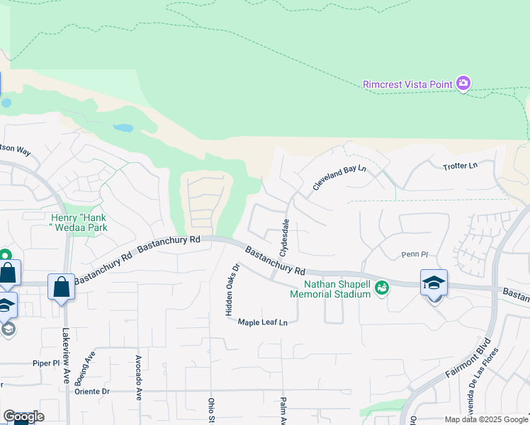 map of restaurants, bars, coffee shops, grocery stores, and more near 19204 Lipizzan Lane in Yorba Linda