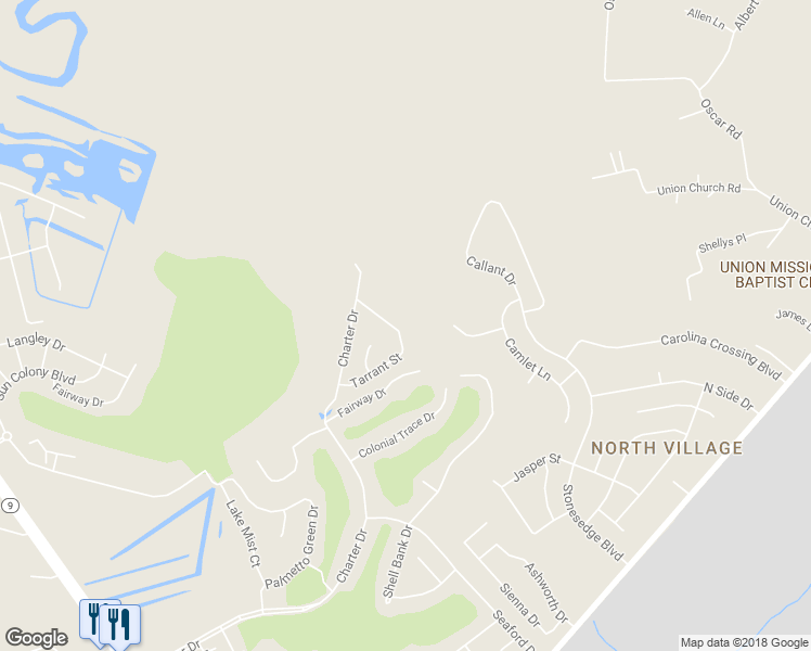 map of restaurants, bars, coffee shops, grocery stores, and more near 630 Tarrant Street in Longs