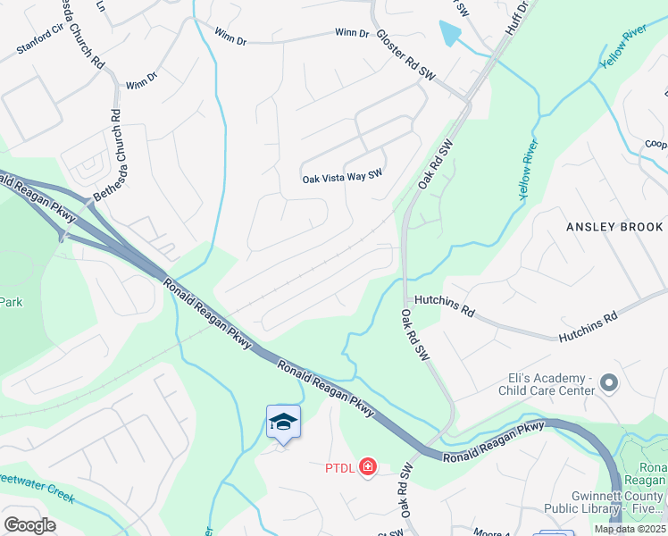 map of restaurants, bars, coffee shops, grocery stores, and more near 3133 Bridge Walk Drive in Lawrenceville