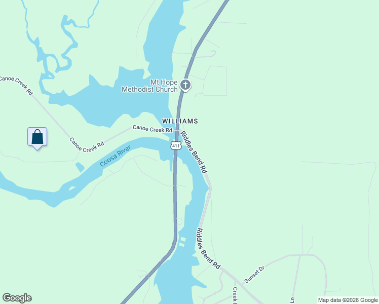 map of restaurants, bars, coffee shops, grocery stores, and more near 211 Riddles Bend Road in Rainbow City