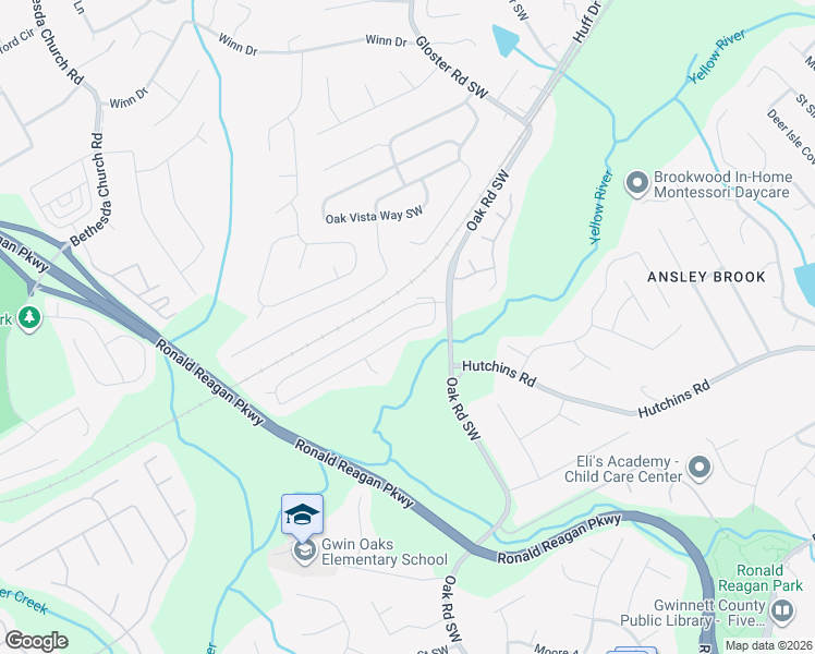 map of restaurants, bars, coffee shops, grocery stores, and more near 3646 Bridge Walk Drive in Lawrenceville