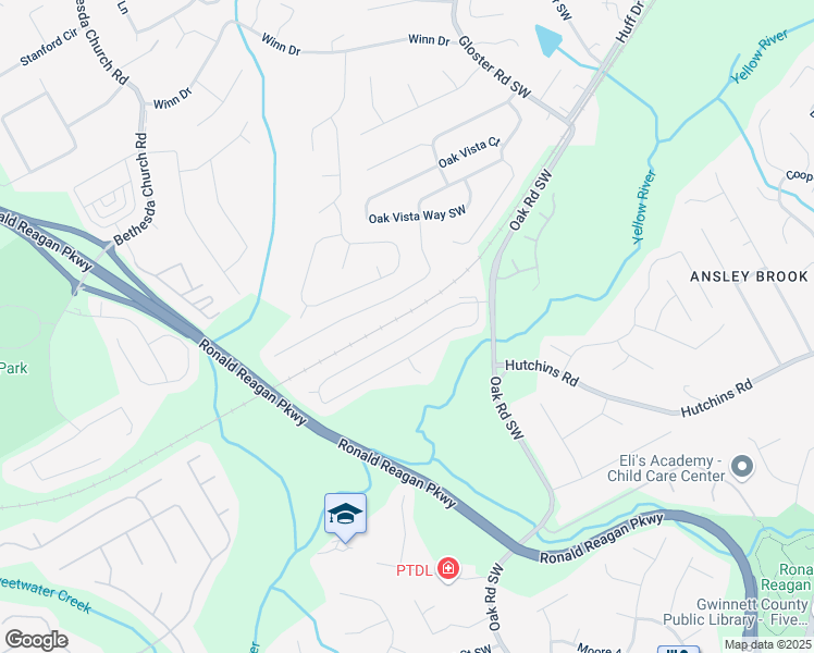 map of restaurants, bars, coffee shops, grocery stores, and more near 3133 Bridge Walk Drive in Lawrenceville