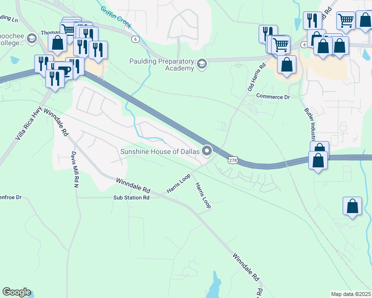 map of restaurants, bars, coffee shops, grocery stores, and more near 210 Silver Ridge Drive in Dallas