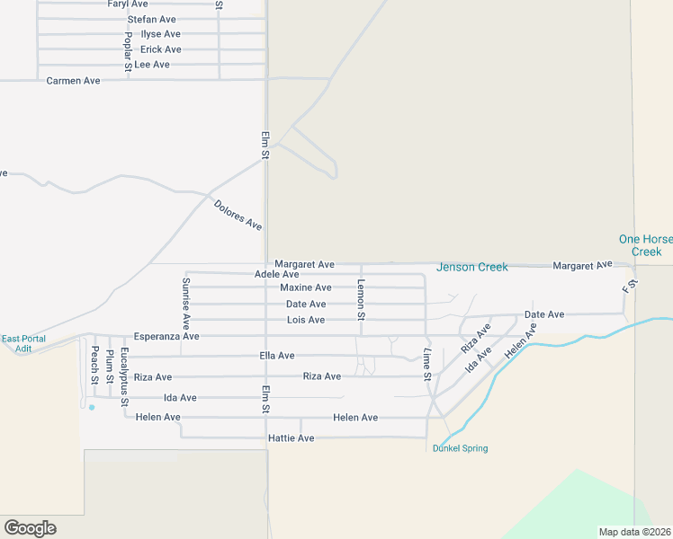 map of restaurants, bars, coffee shops, grocery stores, and more near 52186 Adele Avenue in Cabazon