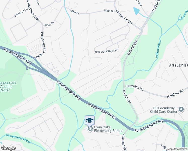 map of restaurants, bars, coffee shops, grocery stores, and more near 550 Oak Vista Court in Lawrenceville