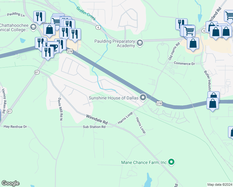 map of restaurants, bars, coffee shops, grocery stores, and more near 243 Silver Ridge Drive in Dallas