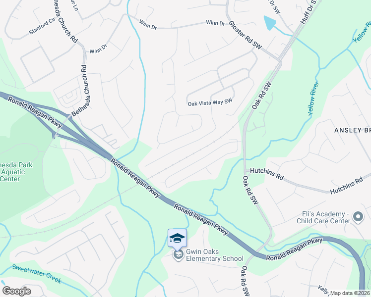 map of restaurants, bars, coffee shops, grocery stores, and more near 550 Oak Vista Court in Lawrenceville