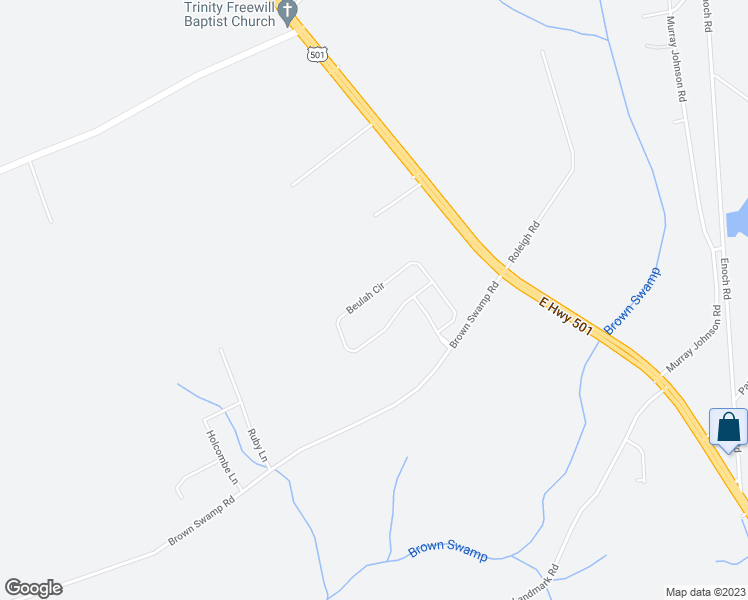map of restaurants, bars, coffee shops, grocery stores, and more near 307 Beulah Circle in Conway