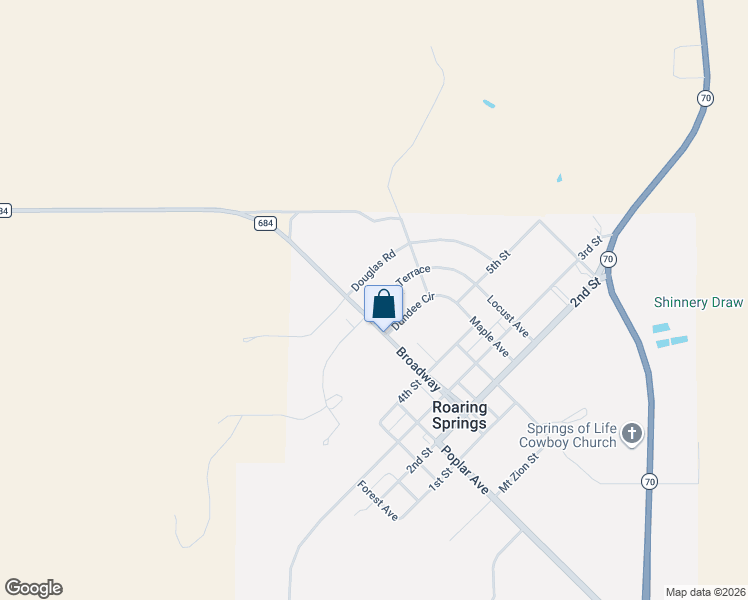 map of restaurants, bars, coffee shops, grocery stores, and more near 302 Argyle Terrace in Roaring Springs