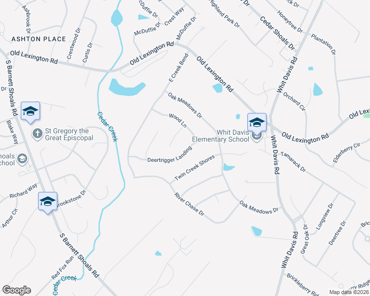 map of restaurants, bars, coffee shops, grocery stores, and more near 328 Deertrigger Landing in Athens