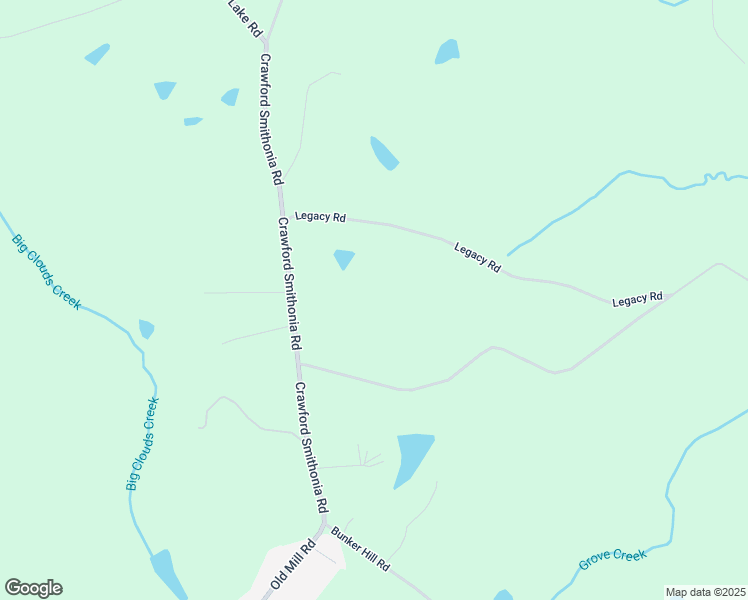 map of restaurants, bars, coffee shops, grocery stores, and more near 812 Crawford Smithonia Road in Crawford