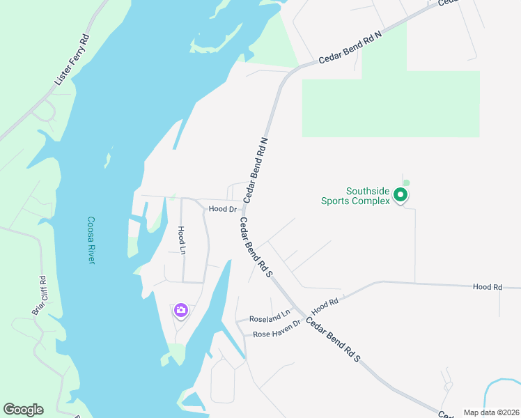 map of restaurants, bars, coffee shops, grocery stores, and more near 1010 Cedar Bend Road South in Gadsden