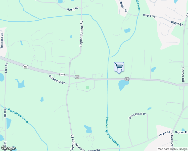 map of restaurants, bars, coffee shops, grocery stores, and more near 5766 Macland Road in Powder Springs