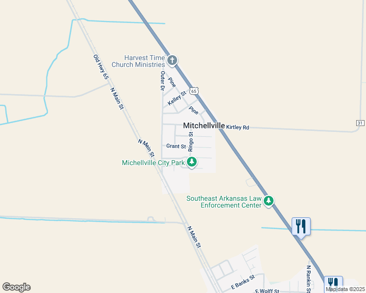 map of restaurants, bars, coffee shops, grocery stores, and more near 209 Vine Street in Dumas