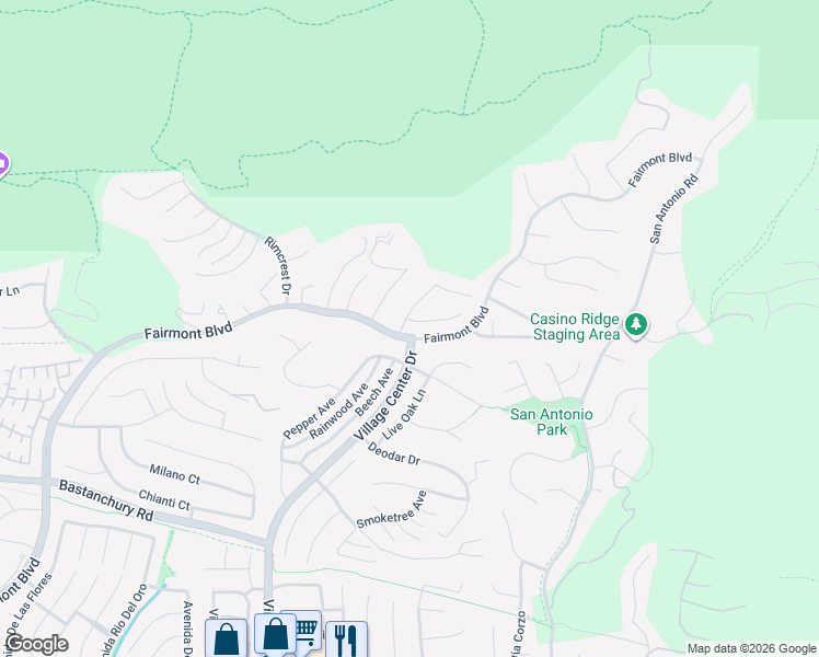 map of restaurants, bars, coffee shops, grocery stores, and more near 20720 Chateau Avenue in Yorba Linda