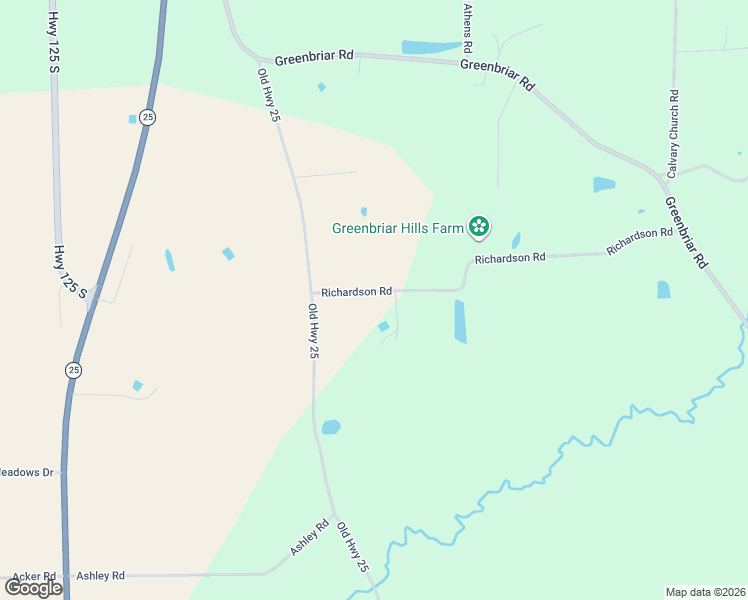 map of restaurants, bars, coffee shops, grocery stores, and more near 50014 Richardson Road in Amory