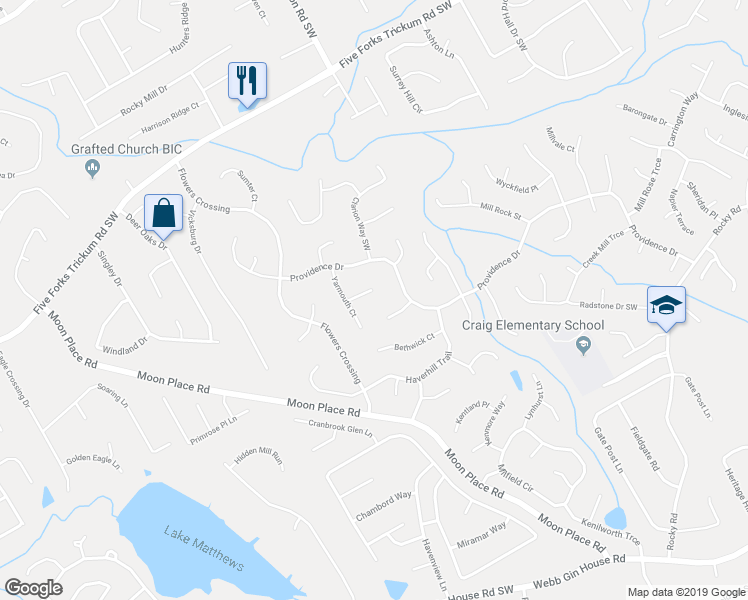 map of restaurants, bars, coffee shops, grocery stores, and more near 1926 Freeport Court in Lawrenceville