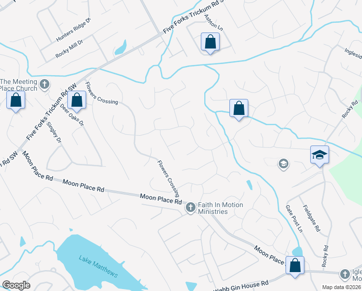 map of restaurants, bars, coffee shops, grocery stores, and more near 1926 Freeport Court in Lawrenceville