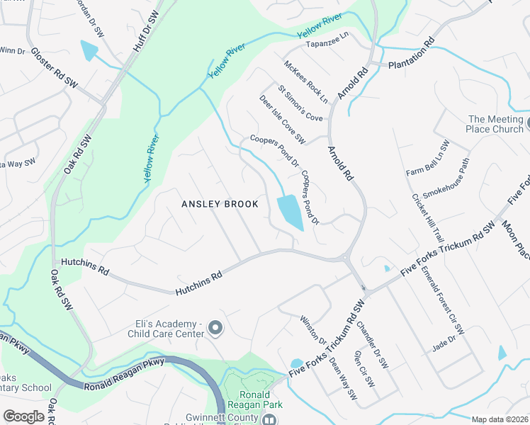 map of restaurants, bars, coffee shops, grocery stores, and more near 2607 Audobon Circle in Lawrenceville