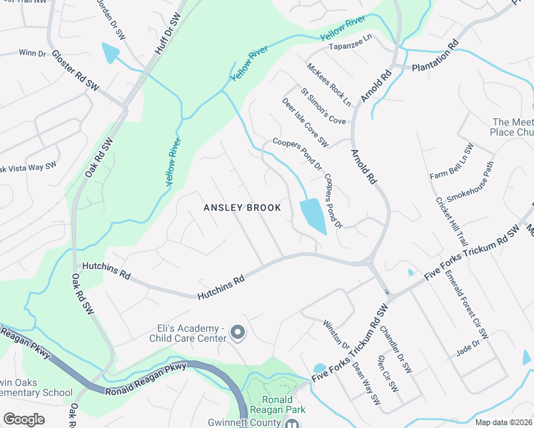 map of restaurants, bars, coffee shops, grocery stores, and more near 426 Ridgedale Way in Lawrenceville