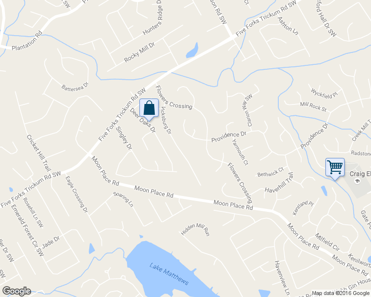 map of restaurants, bars, coffee shops, grocery stores, and more near 4006 Vicksburg Drive in Lawrenceville