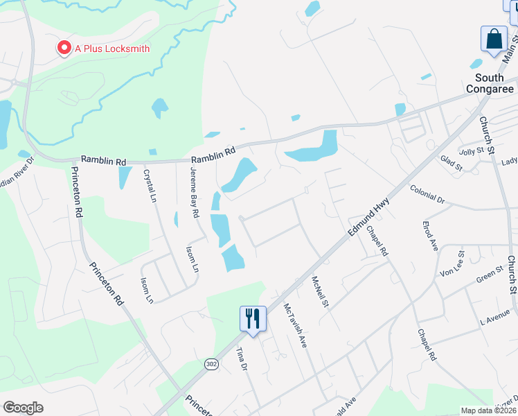 map of restaurants, bars, coffee shops, grocery stores, and more near 1949 Blue Ridge Terrace in West Columbia