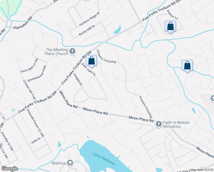 map of restaurants, bars, coffee shops, grocery stores, and more near 3085 Vicksburg Drive in Lawrenceville