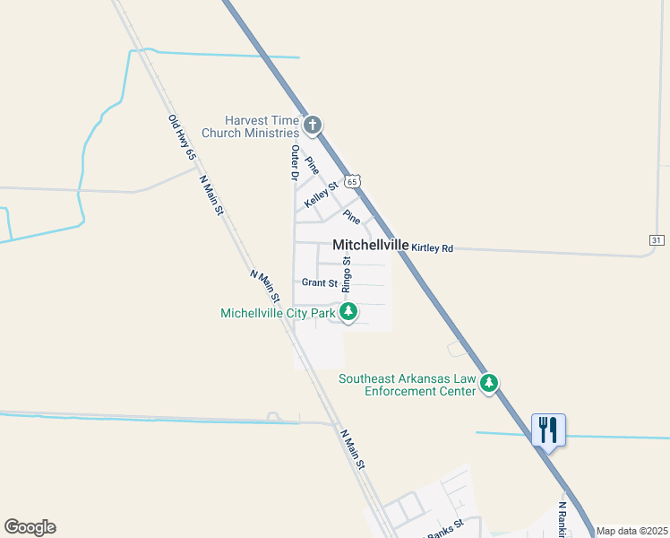 map of restaurants, bars, coffee shops, grocery stores, and more near 209 Vine Street in Dumas