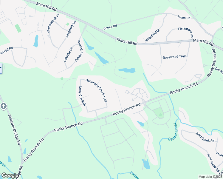 map of restaurants, bars, coffee shops, grocery stores, and more near 1211 Hammond Creek Trail in Bogart
